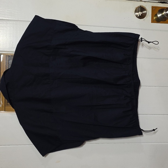 NWT Nautica Coronado Beach Women's Shirt Navy Snaps Pockets Drawstring Hem Sz XL - Picture 9 of 13